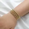 Moda transfronteriza estilo simple perla CCB con cuentas elástico pulsera de tarjeta de papel kraft para mujer juego de 11