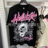 Transfronterizo 2026 Verano Nueva Marca Europea y Americana de Moda Unisex Holgada Manga Corta Cuello Redondo Camiseta Retro Versátil Casual Manga Media