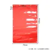 Bolsa colgante transparente de almacenamiento largo para tarjetas de alfabetización, bolsa de pared tridimensional multicapa para insignias, portatarjetas postales translúcido