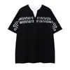 Ropa para Hombre Ins Retro Americano Camiseta Negra de Manga Corta con Hombro Caído, Estampado de Caballo en Racimo y Diseño de Letras, Peso Pesado Holgada Estilo High Street