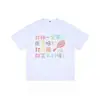 Camiseta Unisex Versátil de Manga Corta de Seda de Leche Divertida con Estampado de Bádminton para Verano, Delgada, Holgada