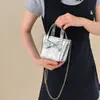 Bolso de mano para niña con lazo lindo estilo coreano, cesta de paseo para bebé con lunares de moda, nuevo bolso de cadena para niños
