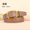 Directo del fabricante: Cinturón de cuero para mujer con hebilla, cinturón de moda para mujer, estilo coreano simple, cinturón de moda para mujer