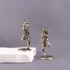 Nova Estilo Chinês Latão Retrô Beleza Gata Mulher Estátua Enfeites Pet de Chá Cobre Desktop Decoração de Casa Artesanato Enfeites