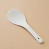 Cuchara de Hueso Blanco Puro Porcelana Venta al por Mayor Línea Negra Mango Largo Cabeza Grande Cuchara para Sopa Cuchara para Lonchera Hogar Restaurante Hotel Vajilla Comercial