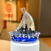 Chaveiro Vela Azul Série Oceano Infundido com Óleo Pingente Criativo de Areia Líquida Acrílica Acessório para Alça de Bolsa Presente