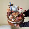 Caja de Regalo de Fruta de Manzana de Material Floral Zhuoxian Caja de Material Caja para Arreglo Floral de Ramo Caja de Empaque de Flores para Regalo