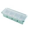 Lihome Lihe Caja de Condimentos Tarro de Plástico Integrado de Cuatro Compartimentos Botella de Condimentos Tanque de Condimentos Almacenador de Cocina Multicompartimento Sal Azúcar