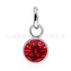 Hc502 Cor de Aço (Círculo Plano) Acessórios para Joias DIY Pingente de Vidro de Cristal Pedra de Nascimento Pingente Pedra de Aniversário de Dezembro