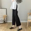 Nuevos pantalones de maternidad para primavera y otoño, ligeros, de corte holgado, adelgazantes, casuales y de pierna ancha, adecuados para usar como ropa exterior.