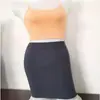 Saia de Quadril Feminina Outono e Primavera Tamanho Grande Saia Profissional Ol Saia Tubinho Trabalho Cintura Alta Stretch Curta Saia Curta para Gordas mm