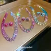 Aretes Cuadrados de Esmeralda Incrustados de Diamantes, Accesorios para Collares, Aretes de Estilo Palacio para Mujer, Juego de Joyería de Lujo Ligero y de Alta Gama al por Mayor
