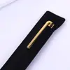 Estuche Negro de Terciopelo de Voltaje Estuche de Terciopelo Flocado Cubierta para Bolígrafo Bolsa de Empaque para Bolígrafos Logo Imprimible Gran Cantidad en Stock