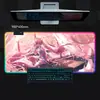 Venta Directa de Fábrica Coloridos Hatsune Miku RGB Mouse Pad Luminoso E-Sports Pad Grande para Teclado Alfombrilla de Mesa Antideslizante