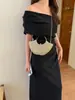 Bolso Bandolera Nuevo, Bolso de Noche, Bolso de Banquete para Mujer, Bolso de Noche Incrustado de Diamantes, Bolso Bandolera Cheongsam, Bolso de Mano Versátil y Elegante para Vestido