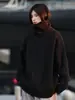 Suéter de punto pullover para hombre, estilo perezoso, holgado y grueso, con cuello alto, perfecto para usar en capas en otoño e invierno, nuevo estilo 2026