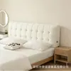 Cabecero simple de cuero técnico impermeable, disponible para comprar por separado, con espuma de alta resistencia que protege la cintura, panel de cabecero integrado de doble uso para montaje en pared y de pie