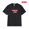 Camiseta de alta gama transfronteriza de moda americana Supreme con logo de letras estampado, unisex, corte holgado, casual de manga corta