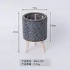 Trípode para Maceta de Ratán Pantalla de Escritorio para Sala de Estar Contenedor Creativo para Almacenamiento de Suculentas Adornos para Pothos en Balcón