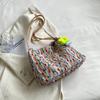 Celebridad de internet retro 2022 verano nueva moda moda casual tejido hombro gran capacidad portátil para ir al trabajo soporte bolso grande
