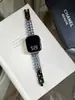 Pulseira de Metal com Corrente de Cobre e Zircônia de Dupla Fileira Adequada para Apple iWatch 11ª Geração 10/987Ultrase