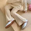 Pantalones para Niña Canalé Etiqueta Acampanados Leggings 25 Primavera y Otoño Nuevos Comercio Exterior Ropa Infantil Mayoreo