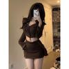 Comércio Exterior Transfronteiriço Primavera e Verão Novo Estilo Hot Girl Americana Pura Luxúria Conjunto de Duas Peças com Saia Justa ao Corpo para Mulheres