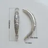 Tailandia Chiang Mai Tubo Curvo de Plata Hecho a Mano Tubo Delgado Liso Tubo Pequeño Tallado Pulsera Collar Joyería de Plata DIY Accesorios