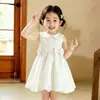 Nuevo vestido de cumpleaños 2026 para niñas pequeñas, vestido de dama de honor para bodas, atuendo para el primer cumpleaños, vestido de princesa con una falda voluminosa de tul, elegante y lindo