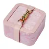 Caja de Joyería Bordada de Alta Gama del Fabricante Original, Caja Pequeña Portátil para Guardar Joyería de Collar, Caja de Regalo para Joyería, Caja de Joyería