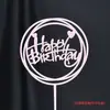 [Serie acrílica] Tarjeta decorativa multilateral para pastel de cumpleaños Redonda Cuadrada Brillante Enchufe Accesorios para mesa de postres