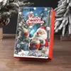 Caja de Embalaje para Juguete de Snack Navideño, Caja para Pasteles, Caja con Forma de Libro, Dulces con Apertura de Ventana, Postre de Chocolate, Caja para Tartaletas de Huevo, Lista para la Venta