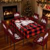 Nueva Funda de Silla Navideña Elástica Todo Incluido Estampada Mantel Impermeable Mantel Fiesta Familiar Decoración Festiva