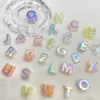 Contas de Letras Acrílicas Coloridas com Revestimento UV Brilhantes Finas para DIY/Pingente de Bolsa de Celular Acessórios de Cabelo Materiais de Joalheria Contas Soltas