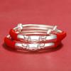 Pulseira de Prata para Bebê Infantil S999 Prata Esterlina Dragão Cobra Pulseira para Bebê Masculino e Feminino Lua Cheia Presente de Um Ano Joias de Prata