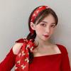 Bandana súper larga para el cabello, coletero para mujer, bufanda de seda, cinta, tocado, celebridad de Internet, nuevo 2023, pañuelo francés, cinta de verano