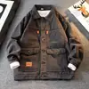 Nueva Chaqueta de Mezclilla Estilo Coreano Ins Tendencia Estilo Hong Kong Juvenil Ropa de Trabajo Suelta Versátil para Hombres Primavera y Otoño 2023