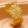 Pulseira Hidráulica Aberta Floral Europeia e Americana Mais Vendida Transfronteiriça para Mulheres, Joia com Pingente de Pétala Simples e Fashionável Estilo Ins Japonês e Coreano