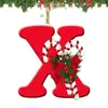 Nuevas decoraciones navideñas personalizables en inglés de 26 letras para la frontera, adornos para el árbol de Navidad, colgantes