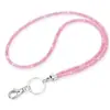 Lanyard con adornos de diamantes en stock transfronterizo, lanyard de red, porta-credencial de identificación, correa con adornos de diamantes y llavero, venta al por mayor