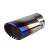 Tubo de escape de acero inoxidable modificado para coche, máscara laríngea de cola azul horneada, garganta de cola decorativa de carreras, recta, curva, universal