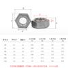 DIN929 Tuerca de Soldadura Hexagonal Exterior sin Punto de Soldadura M4 ~ M12 Tuerca con Reborde Tuerca de Soldadura Hexagonal sin Pata