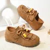 Zapatos de Cuero de Princesa 2026 para Primavera y Otoño, Nuevos Zapatos de Vestir Elegantes para Niñas Pequeñas, Mocasines Suaves con Borlas para Bebé