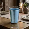 Taza de Agua Portátil para Exteriores de Titanio Puro con Diseño de Flor de Hielo, Taza Saludable para Bebidas de Jugo, Taza de Cerveza