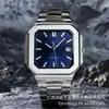 Relógio quadrado, masculino, totalmente automático, mecânico, aço inoxidável, calendário, luminoso, moda, boutique