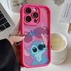 Funda para Teléfono Stitch y Angel 18Pro Adecuada para Apple 17Promax Iphone16 Pareja 15 Funda Suave de TPU Creativa