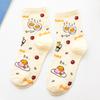 Calcetines de algodón hasta la pantorrilla para mujer, nuevos calcetines coreanos con dibujos de huevos escalfados, transpirables y absorbentes del sudor, de moda, al por mayor