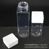 Copo Quadrado para Milk Tea com Tampa 350ml 500ml, Garrafa Plástica PET Descartável Moderna para Bebidas para Takeaway Comercial