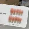 Uñas Portátiles Donghai con Diseño Degradado, Uñas Portátiles Completamente Hechas a Mano, Pegatinas de Uñas Mentoladas Suaves Completamente Hechas a Mano, Uñas Portátiles Hechas a Mano
