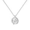 [Pluma Contigo] Collar de Plata de Ley S925 con Pluma y Topacio Dinámico para Mujer, Moderno y Versátil, Regalo de San Valentín